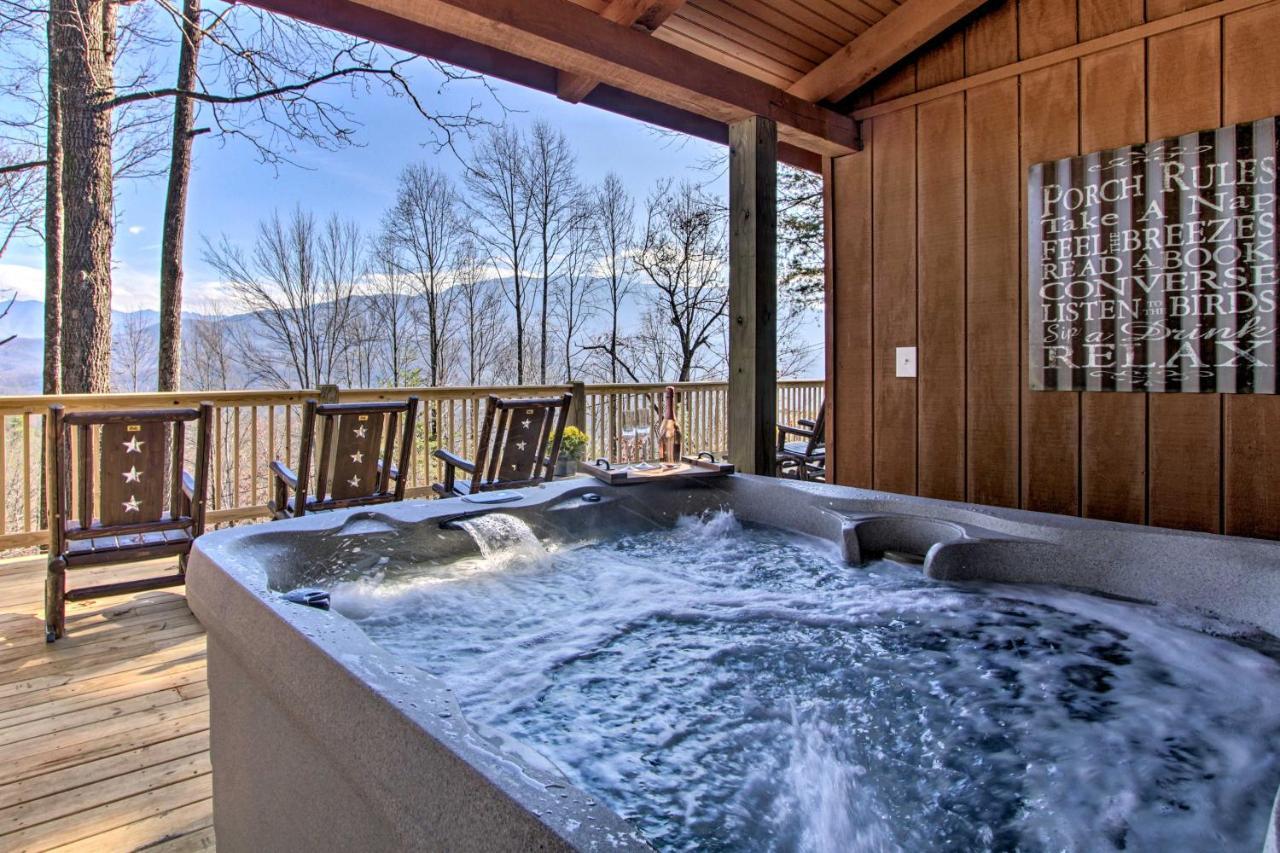 Panoramic-View Gatlinburg Cabin With Private Hot Tub エクステリア 写真